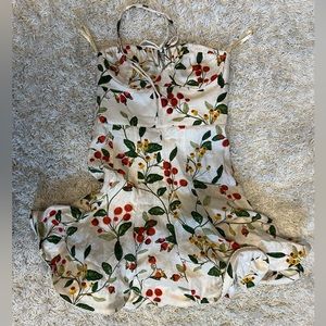 Agua by Agua Bendita
Curandera Anturio Frutal Floral Linen Minidress